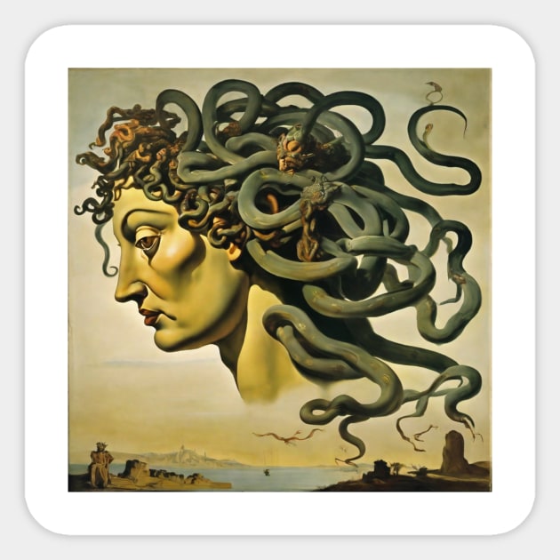 Medusa by Dali Sticker by adanqz